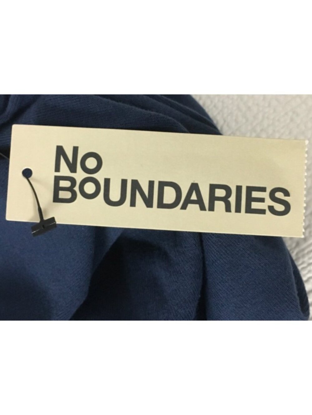 No Boundaries Top Women Size XL Blue Cropped Tee Short Sleeves Round Neck New - Picture 12 of 15